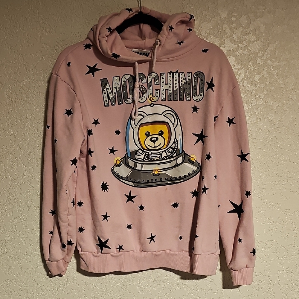 Moschino Pink Sweatshirt with Bear and Stars